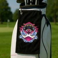 Geishia Ninja Mask Japanese Art Golf Towel thumb 2