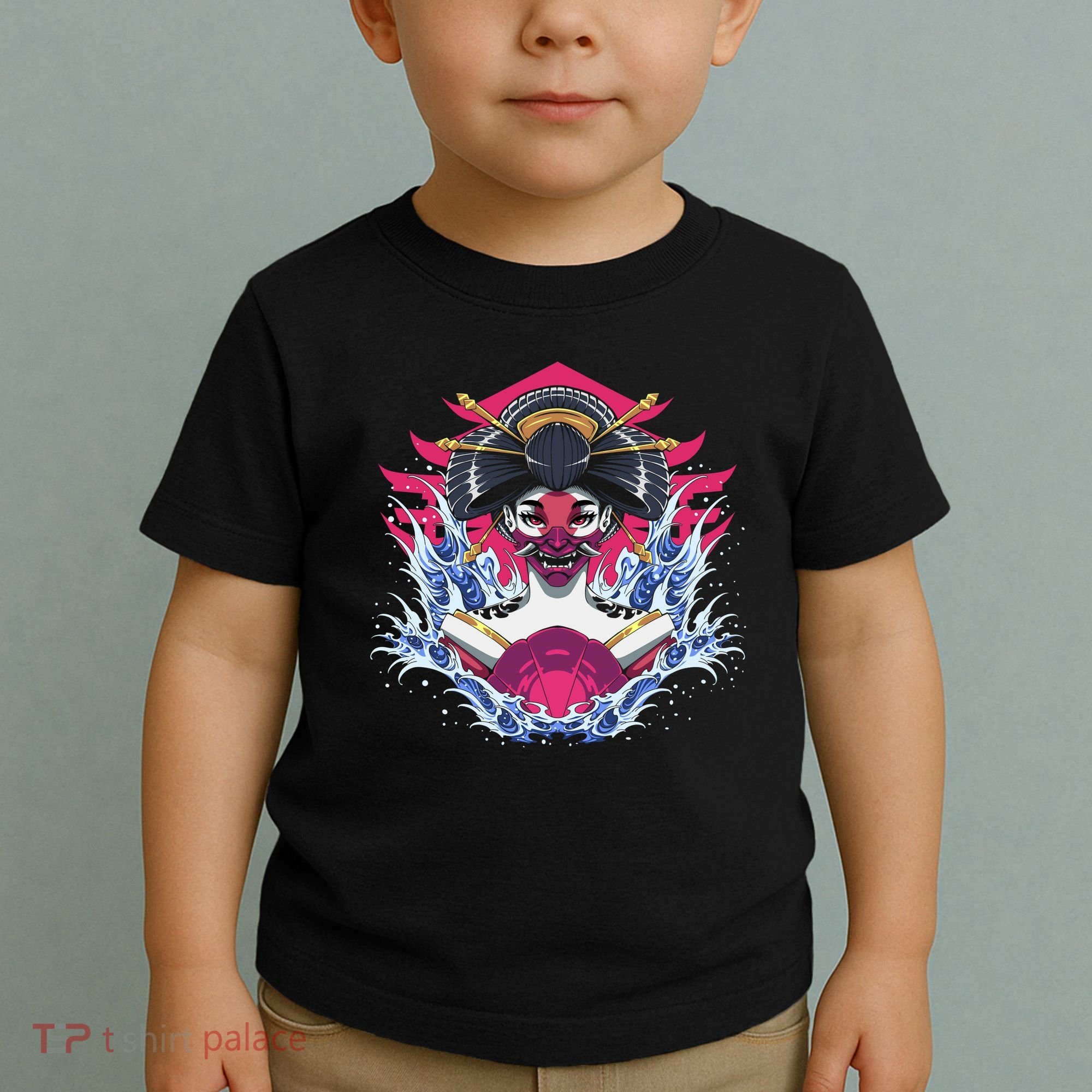 Geishia Ninja Mask Japanese Art Toddler T-Shirt