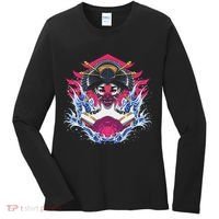 Geishia Ninja Mask Japanese Art Women's Long Sleeve Shirt thumb 0