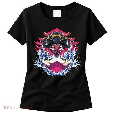 Geishia Ninja Mask Japanese Art Women's T-Shirt