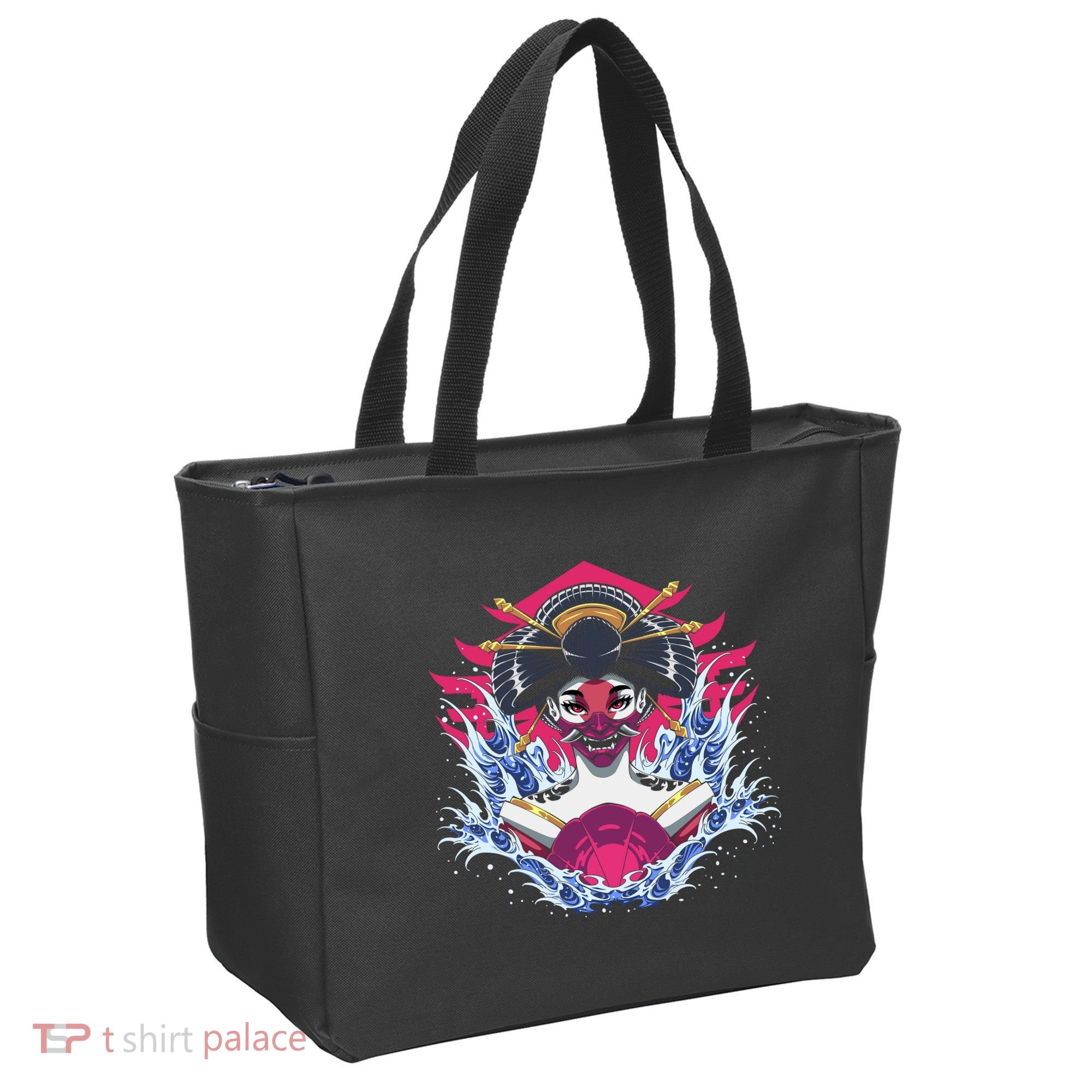 Geishia Ninja Mask Japanese Art Tote Bag