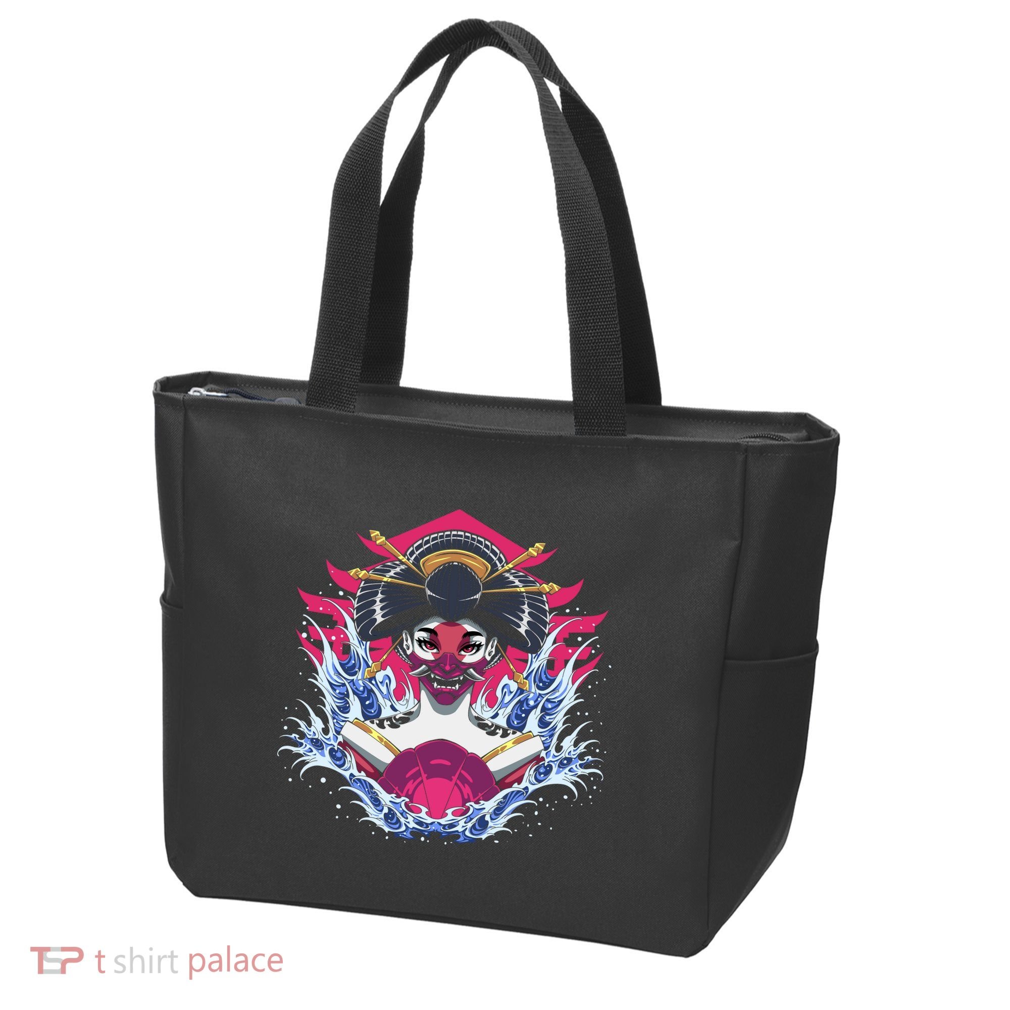 Geishia Ninja Mask Japanese Art Tote Bag