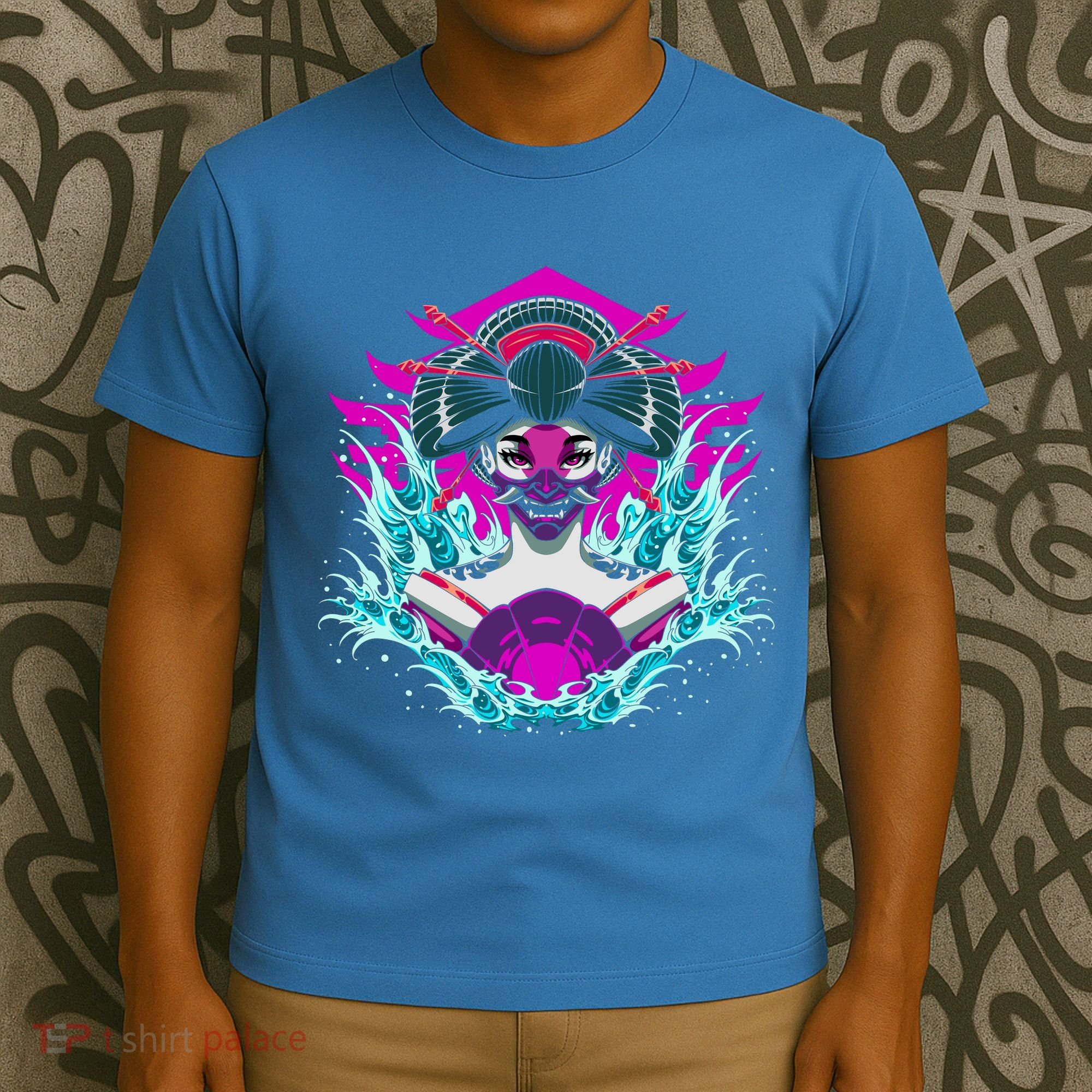 Geishia Ninja Mask Japanese Art T-Shirt