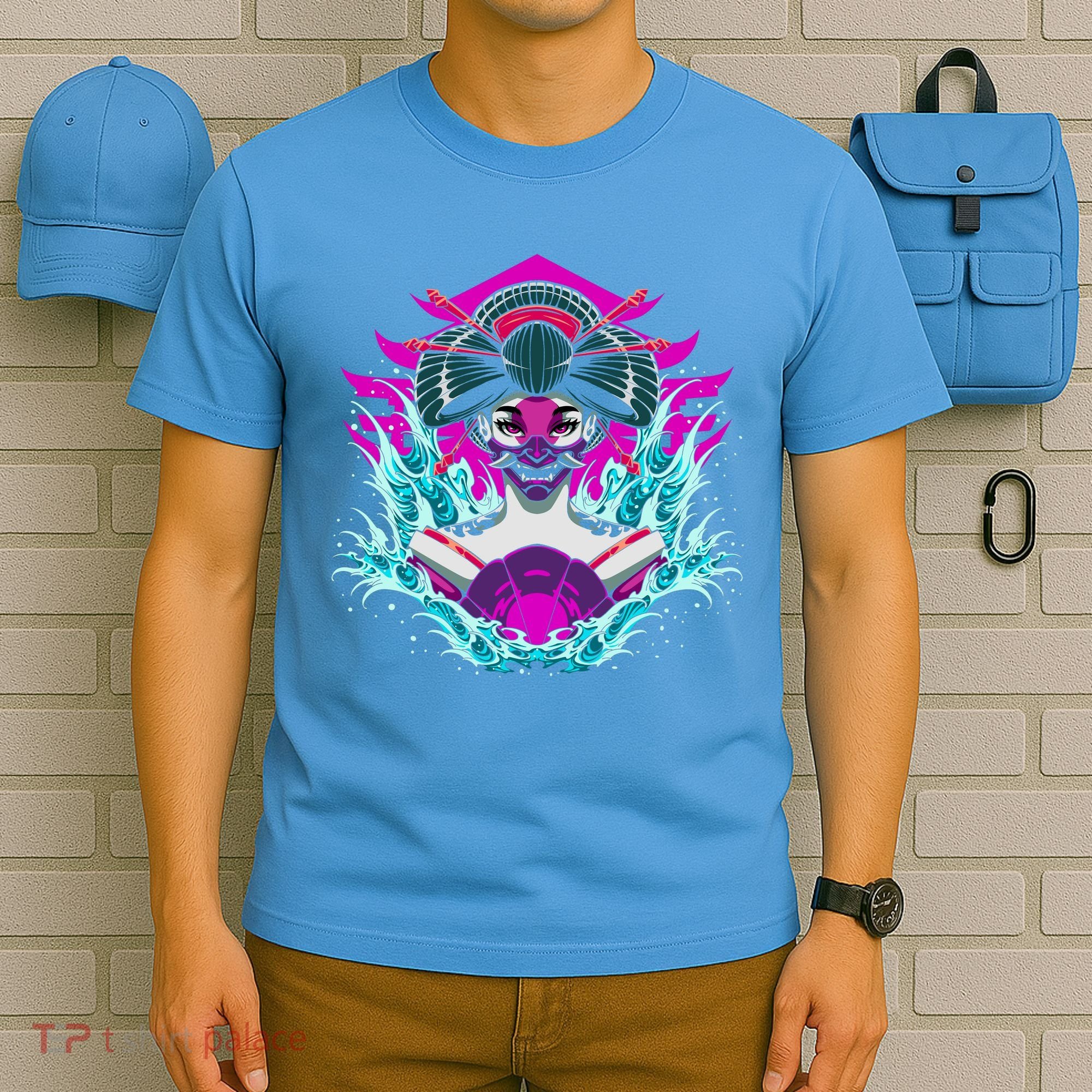 Geishia Ninja Mask Japanese Art T-Shirt