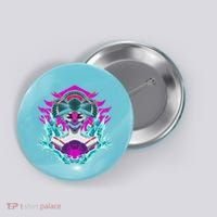 Geishia Ninja Mask Japanese Art Button thumb 0