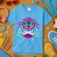 Geishia Ninja Mask Japanese Art Kids T-Shirt thumb 3