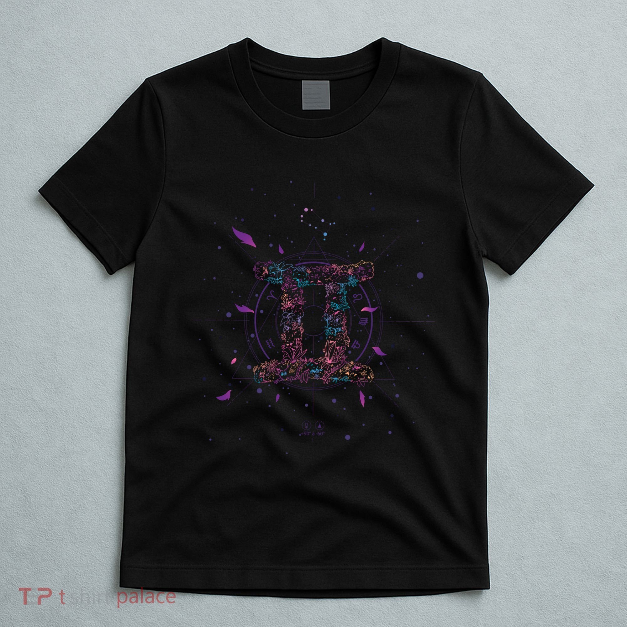 Gemeni Floral Zodiac T-Shirt