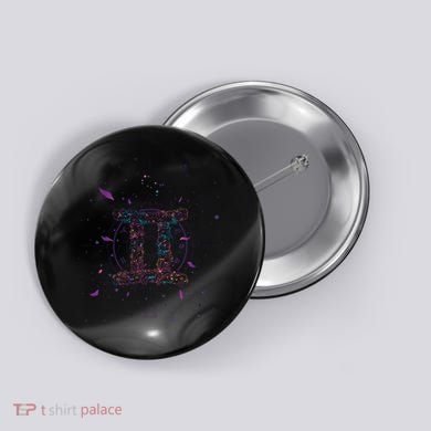 Gemeni Floral Zodiac Button