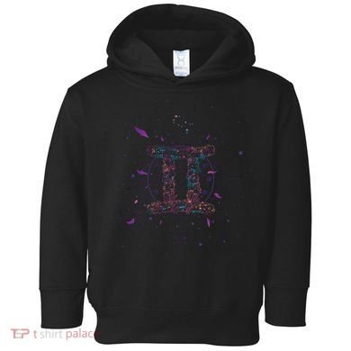 Gemeni Floral Zodiac Toddler Hoodie