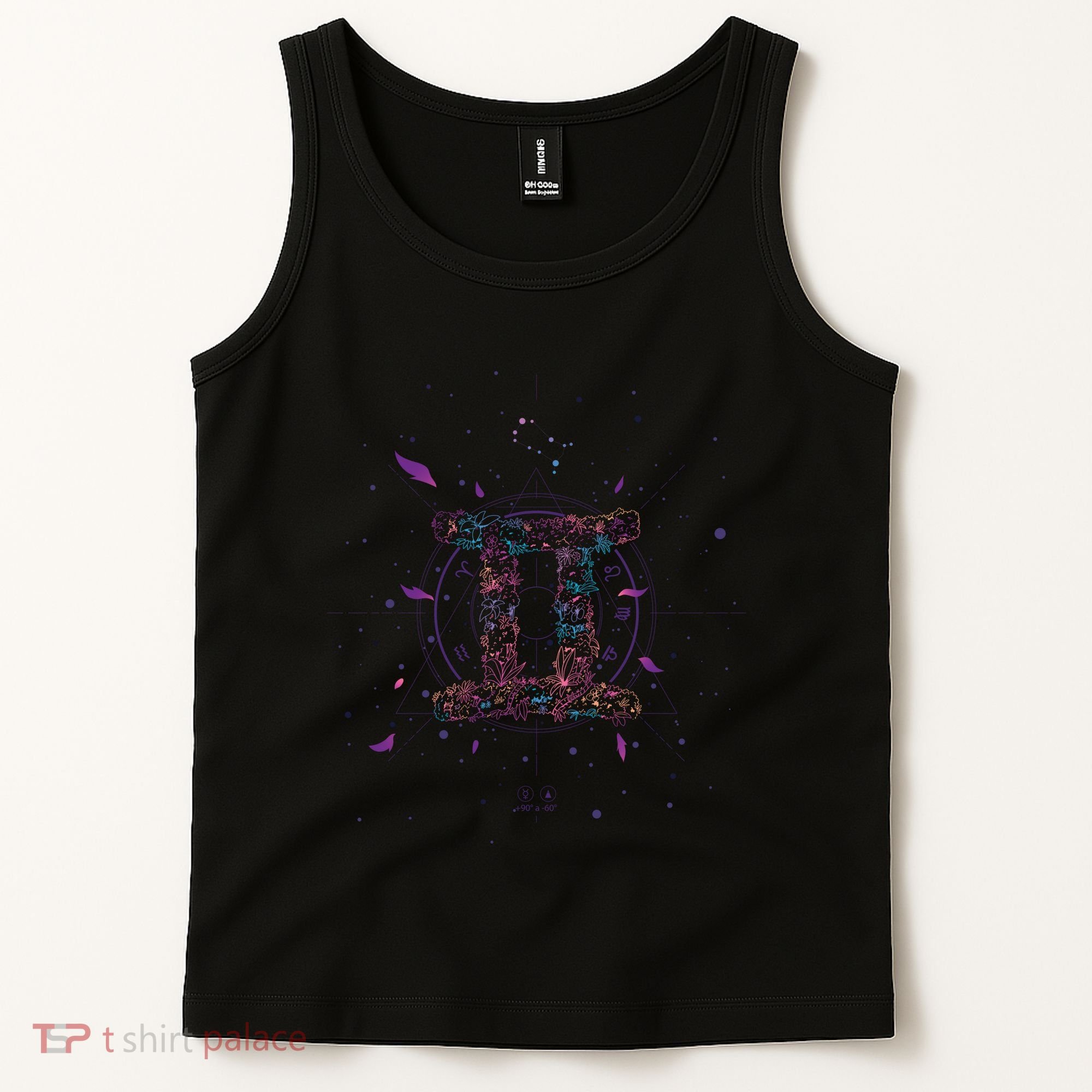 Gemeni Floral Zodiac Tank Top