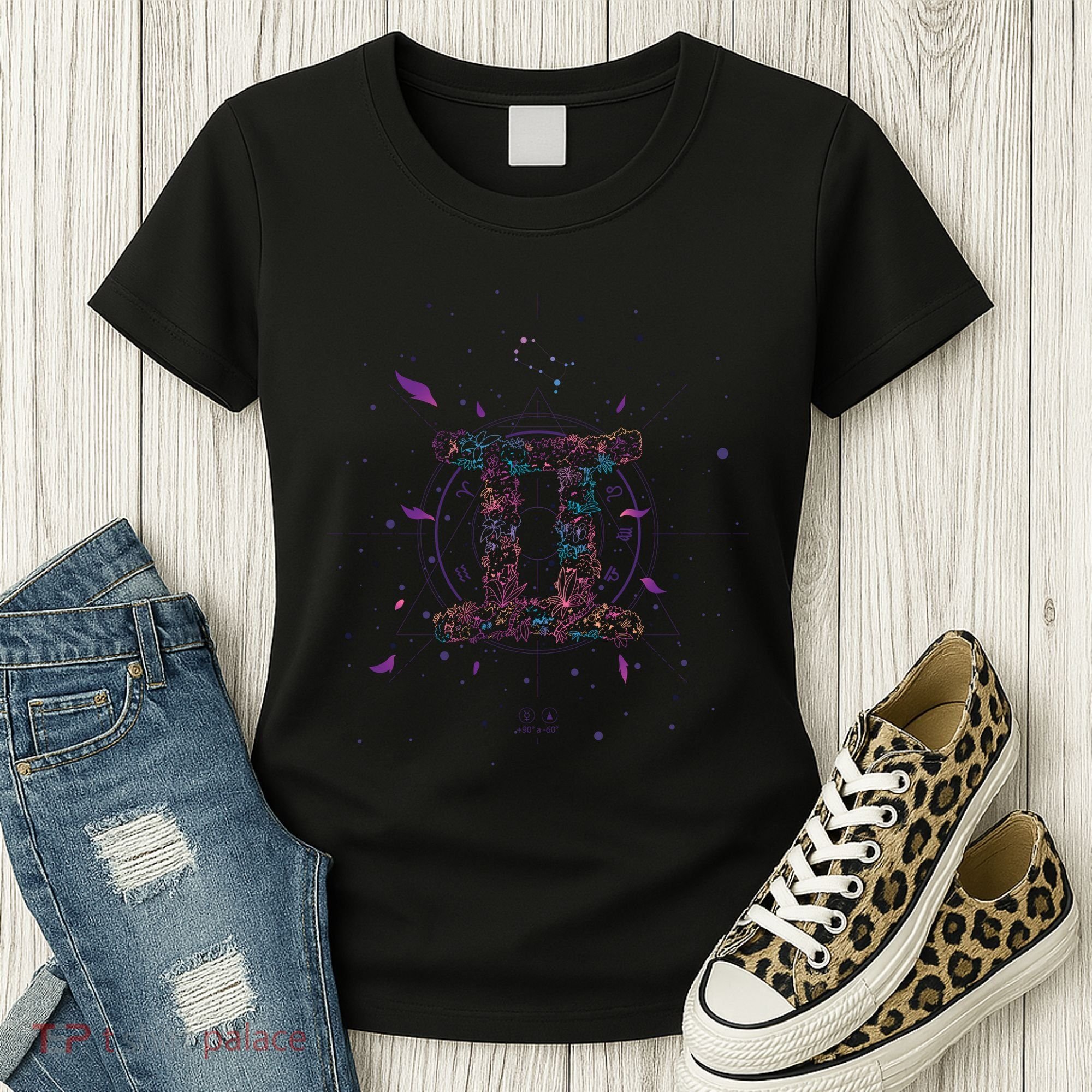 Gemeni Floral Zodiac Women's T-Shirt