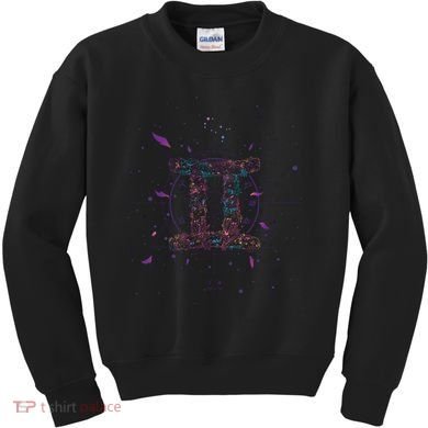 Gemeni Floral Zodiac Kids Sweatshirt