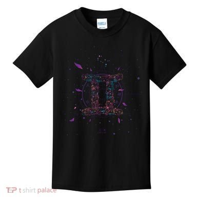 Gemeni Floral Zodiac Kids T-Shirt