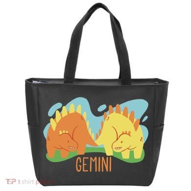 Gemini Dinosaur Tote Bag