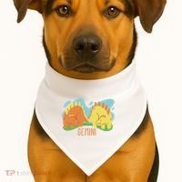 Gemini Dinosaur USA-Made Doggie Bandana thumb 1