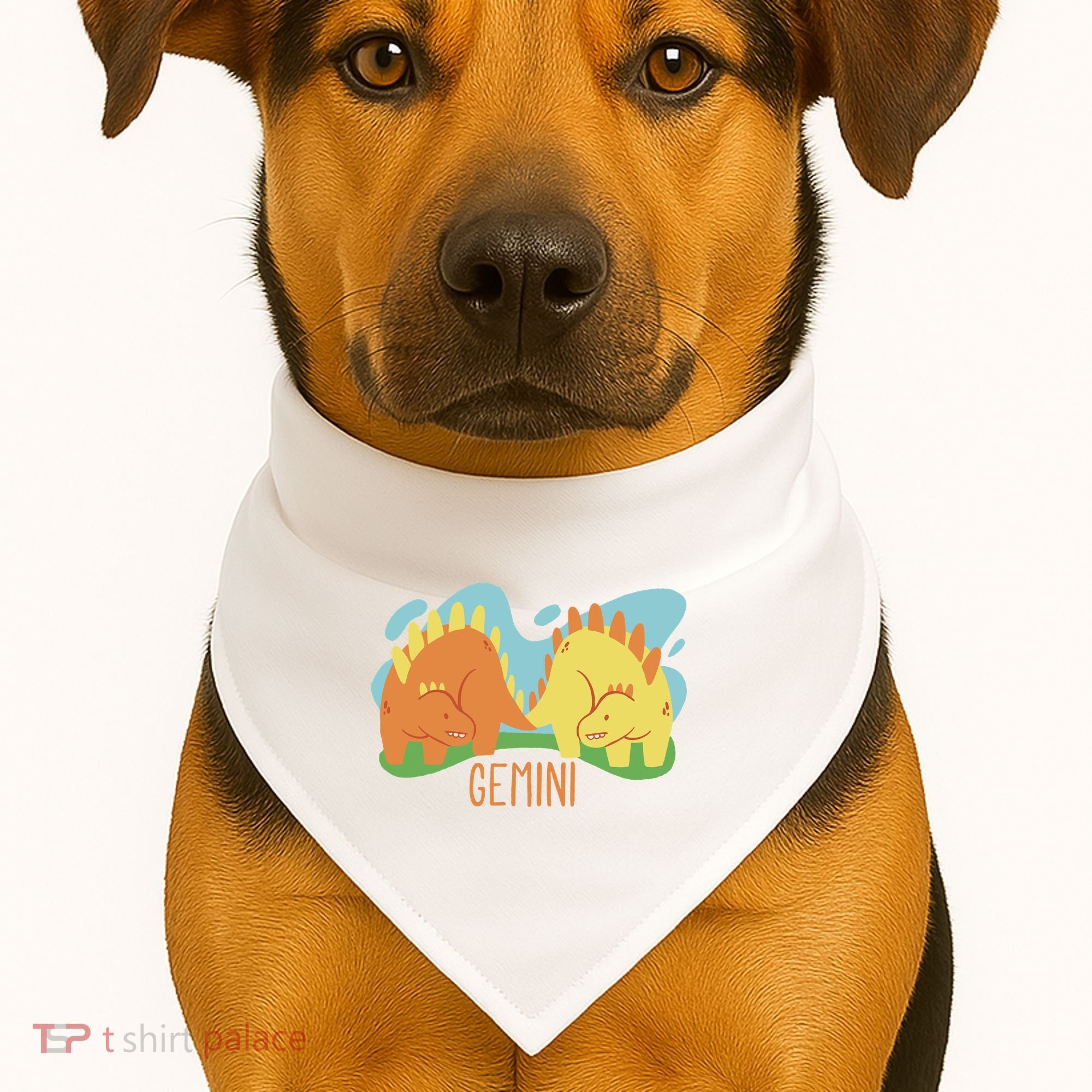 Gemini Dinosaur USA-Made Doggie Bandana