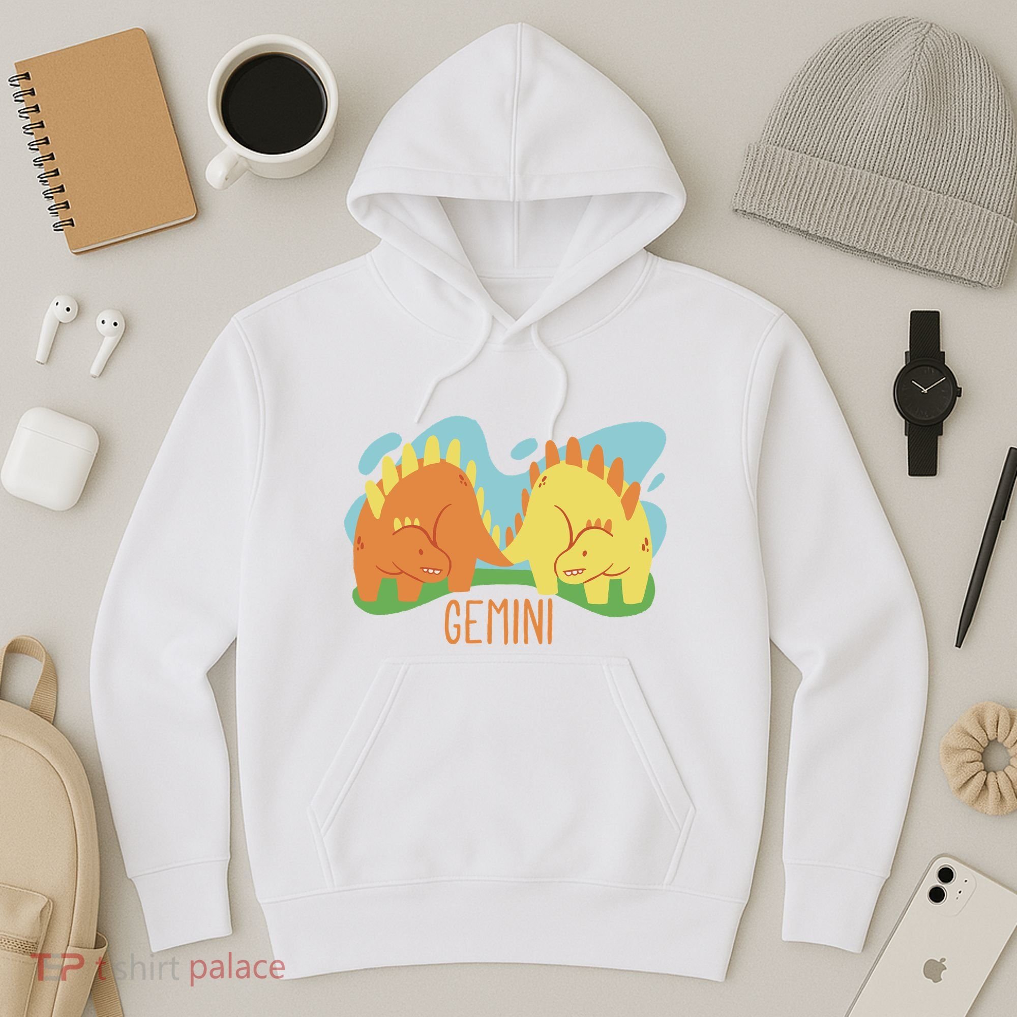 Gemini Dinosaur Hoodie