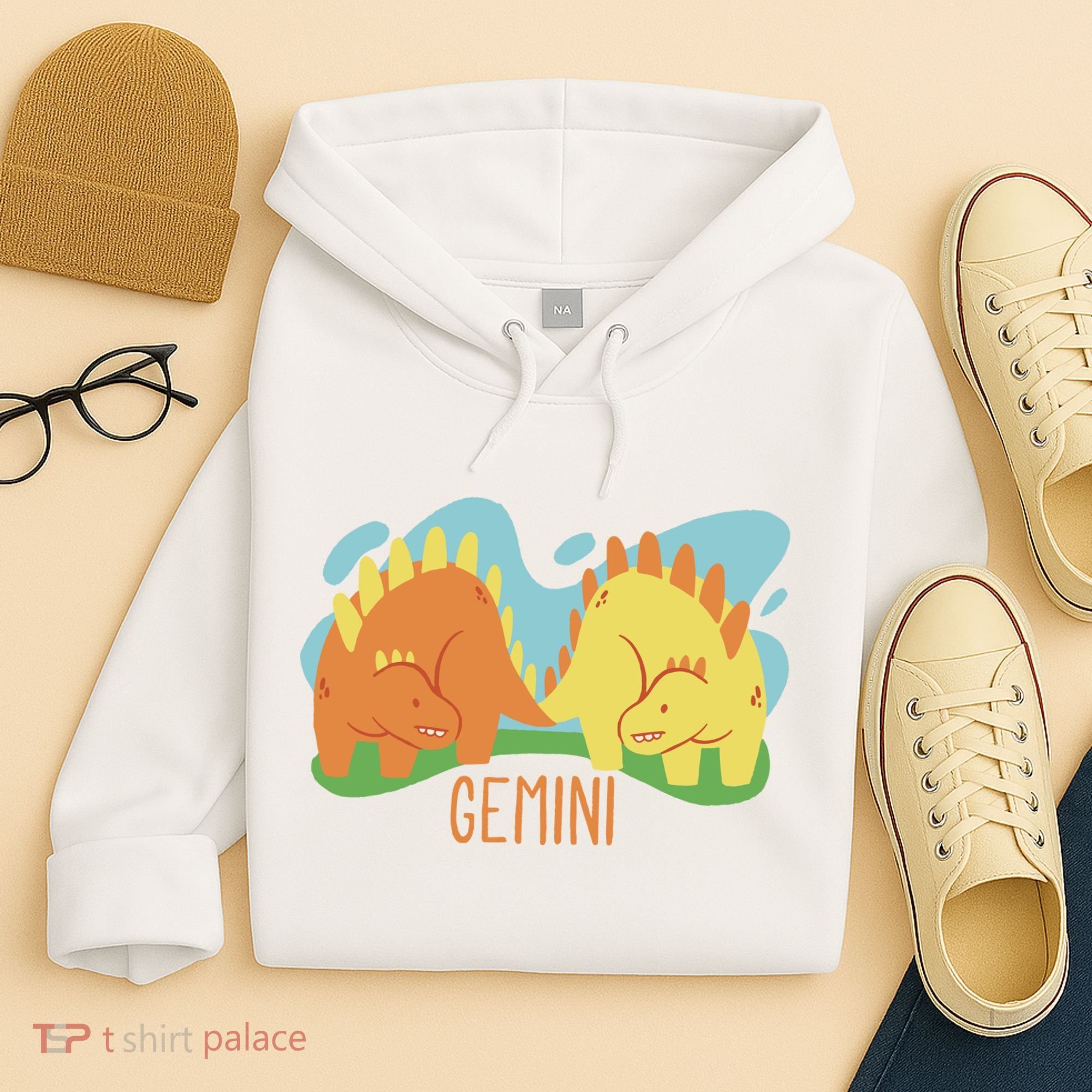Gemini Dinosaur Hoodie