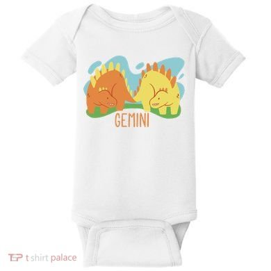 Gemini Dinosaur Baby Bodysuit