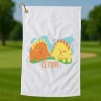Gemini Dinosaur Golf Towel thumb 1