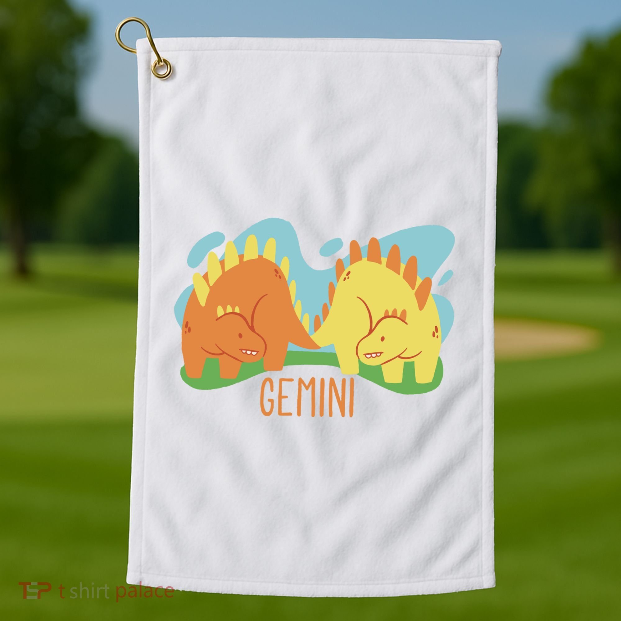 Gemini Dinosaur Golf Towel