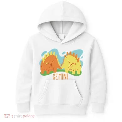 Gemini Dinosaur Kids Hoodie