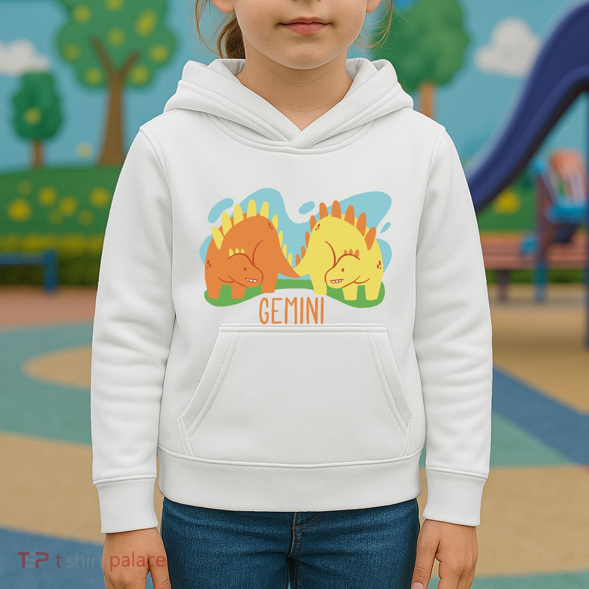 Gemini Dinosaur Kids Hoodie
