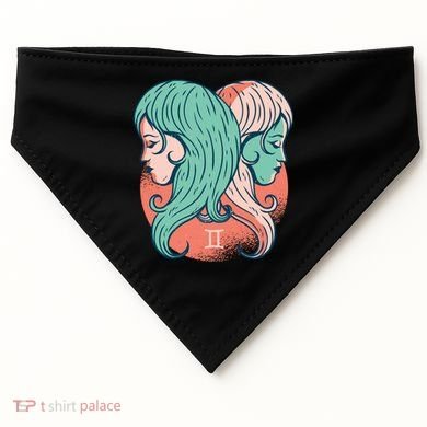 Gemini Zodiac Girl USA-Made Doggie Bandana