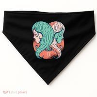 Gemini Zodiac Girl USA-Made Doggie Bandana thumb 0