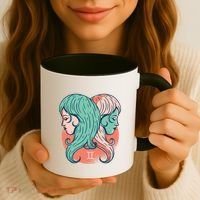 Gemini Zodiac Girl Coffee Mug thumb 3