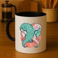 Gemini Zodiac Girl Coffee Mug thumb 4