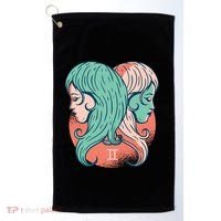 Gemini Zodiac Girl Golf Towel thumb 0