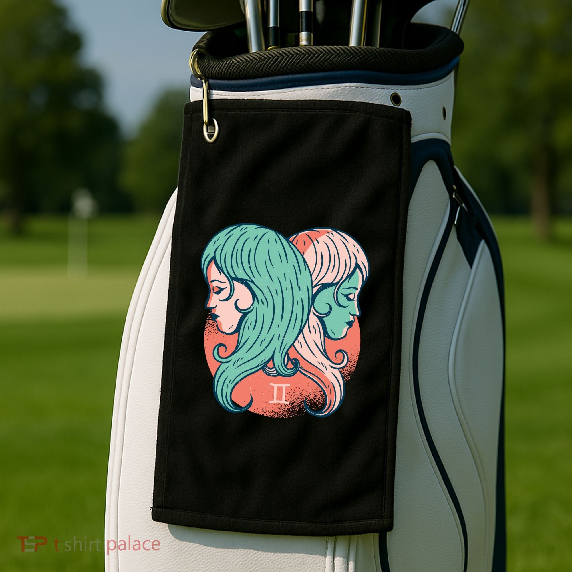 Gemini Zodiac Girl Golf Towel