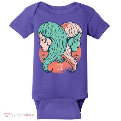 Gemini Zodiac Girl Baby Bodysuit