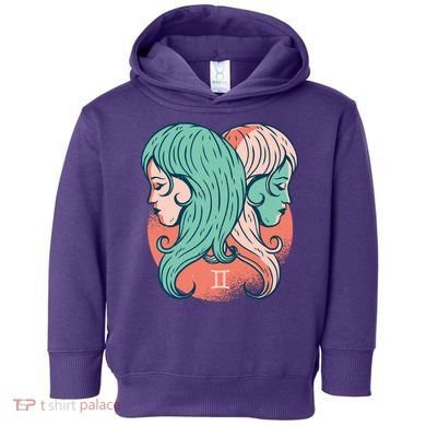 Gemini Zodiac Girl Toddler Hoodie