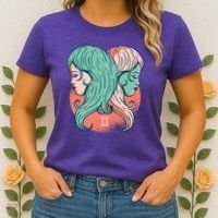 Gemini Zodiac Girl Women's T-Shirt thumb 2
