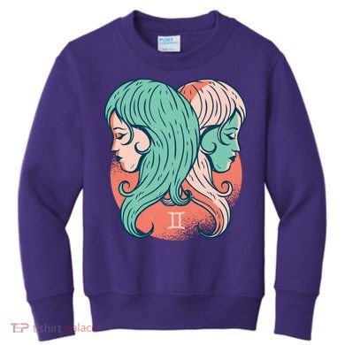 Gemini Zodiac Girl Kids Sweatshirt