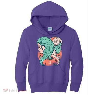 Gemini Zodiac Girl Kids Hoodie