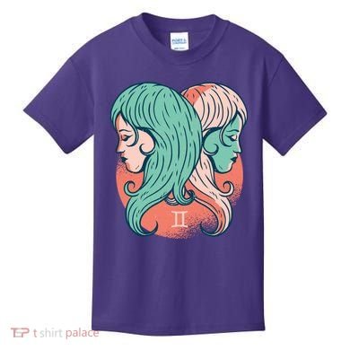 Gemini Zodiac Girl Kids T-Shirt