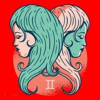 Gemini Zodiac Girl Santa Hat thumb 1