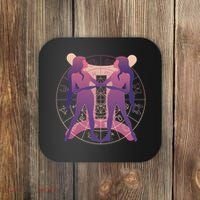 Gemini Zodiac Symbol Coaster thumb 0