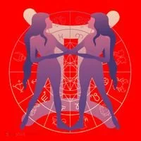Gemini Zodiac Symbol Santa Hat thumb 1