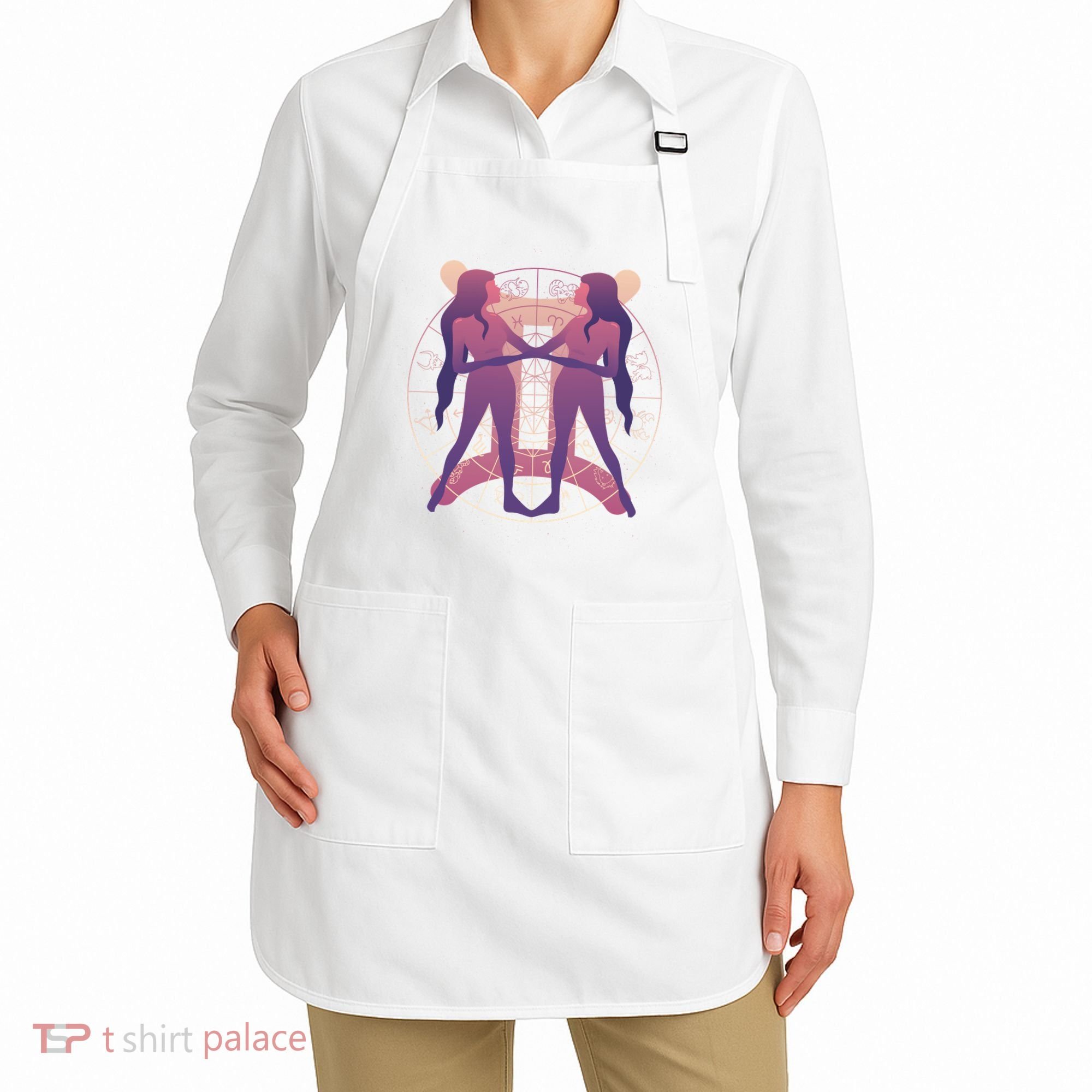 Gemini Zodiac Symbol Apron