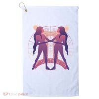 Gemini Zodiac Symbol Golf Towel thumb 0