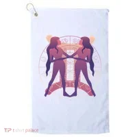 Gemini Zodiac Symbol Golf Towel thumb 0