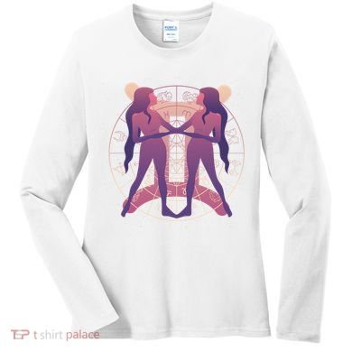 Gemini Zodiac Symbol Women's Long Sleeve Shirt