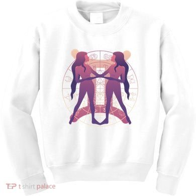 Gemini Zodiac Symbol Kids Sweatshirt