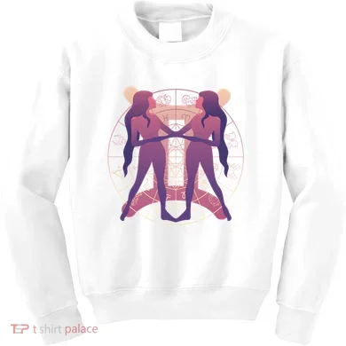 Gemini Zodiac Symbol Kids Sweatshirt