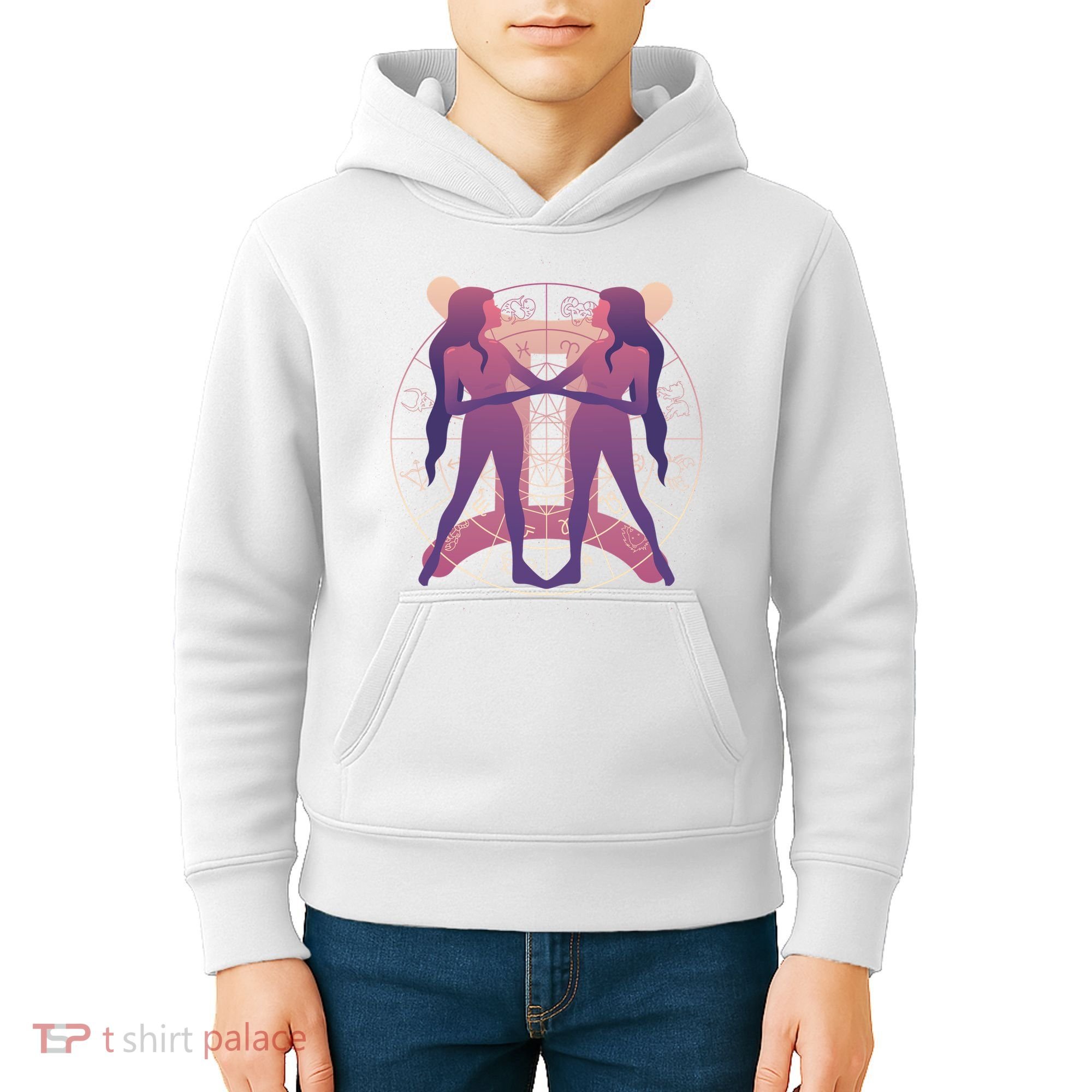 Gemini Zodiac Symbol Kids Hoodie