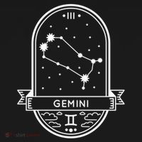 Gemini Zodiac Symbol Design Backpack thumb 2